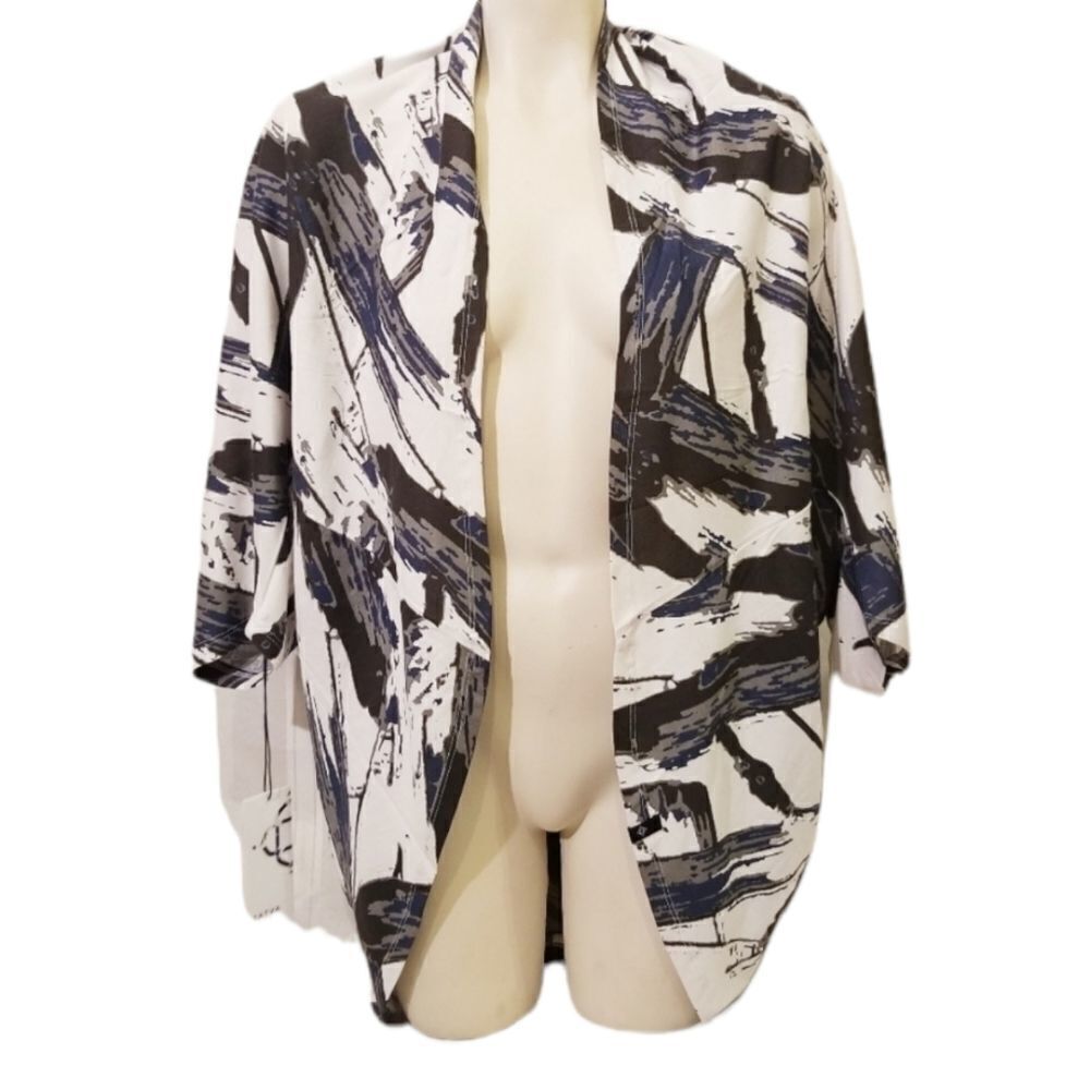 ‎Satva Blue & White Cocoon Wrap NWT